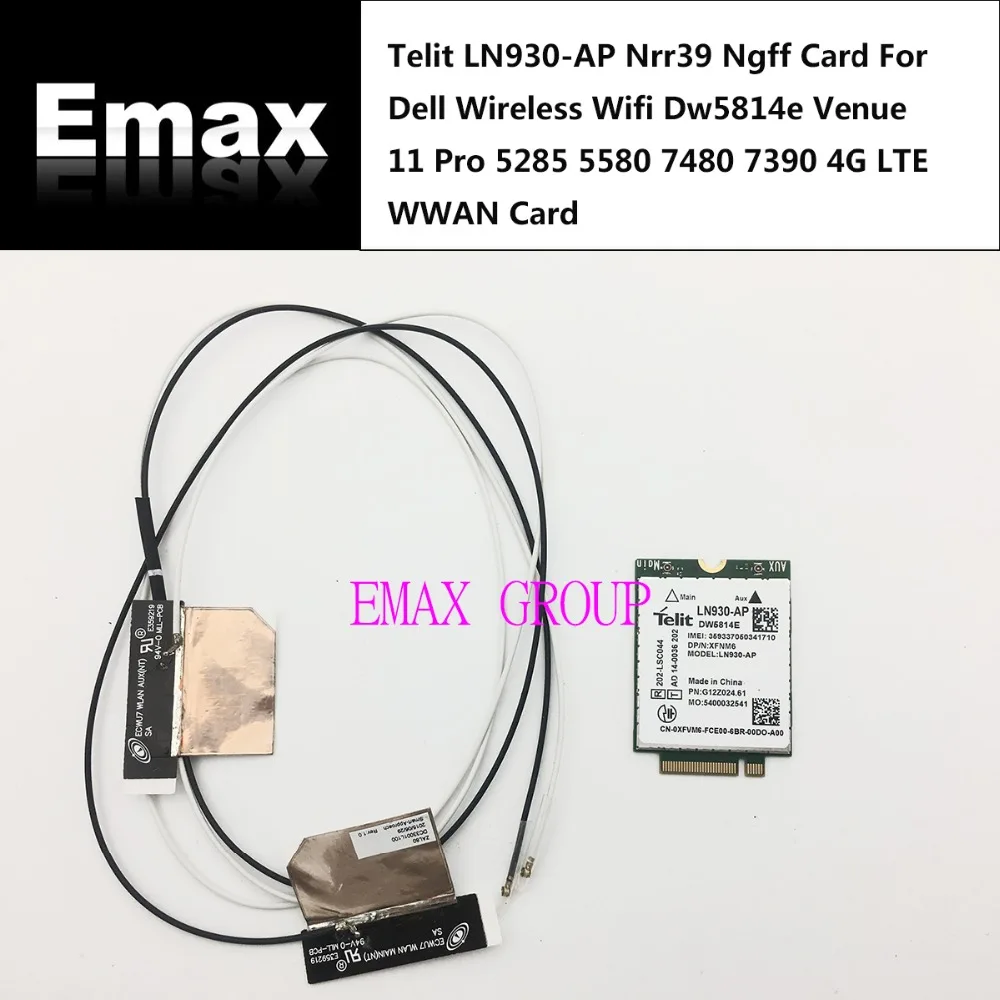 

Telit Ln930 LN930-AP Nrr39 Ngff Card For Dell Wireless Wifi Dw5810e Dw5814e Venue 11 Pro 5285 5580 7480 7390 4G LTE WWAN Card