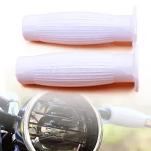 Универсальный белый цвет старой школы Retro7/" и 1" мотоциклетные резиновые ручки для Harley Truimph Кафе Racer Suzuki