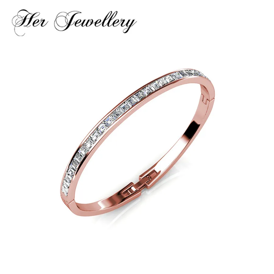 

Her Jewellery fashion and Charm Bracelet Square crystal bracelet Made with crystals from Swarovski HB0158