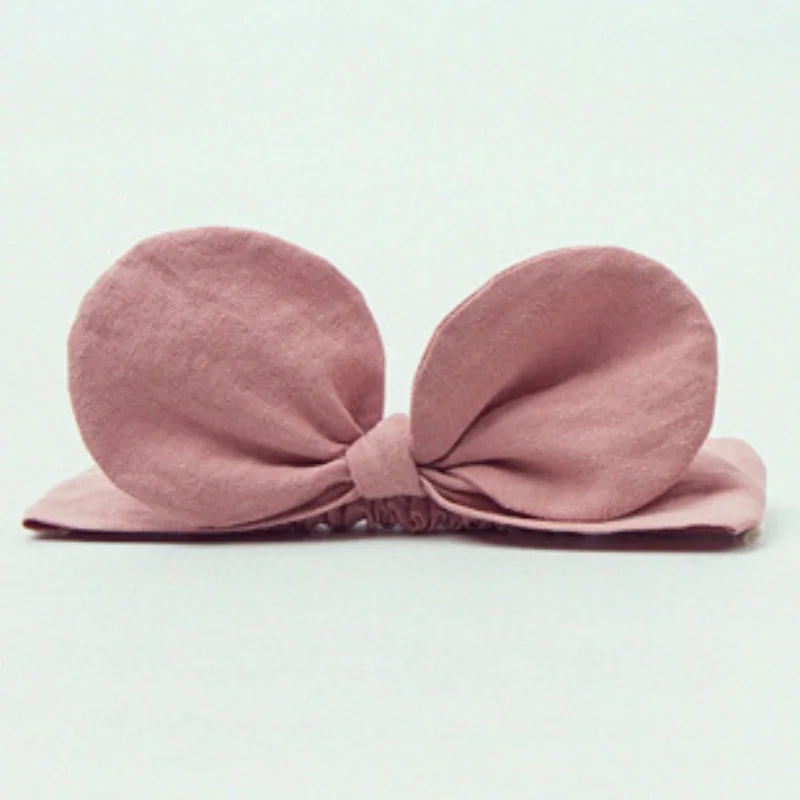 

Korean Hair Accessories Cute Cotton Rabbit Ears Headbands Newborn Children Turban Headwear 2 Colors