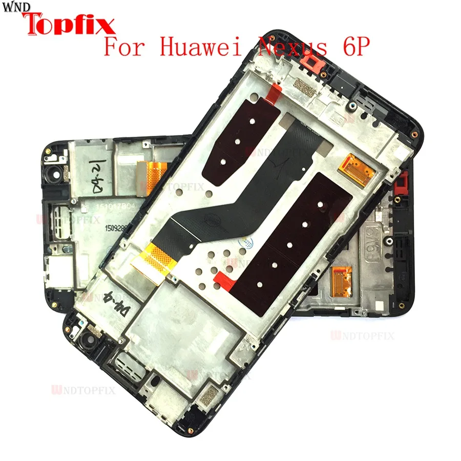 100%Tested Original For Huawei Nexus 6P AMOLED Display Touch Screen With Frame 5.7Inch LCD Assembly Replacement For Nexus 6P    (7)
