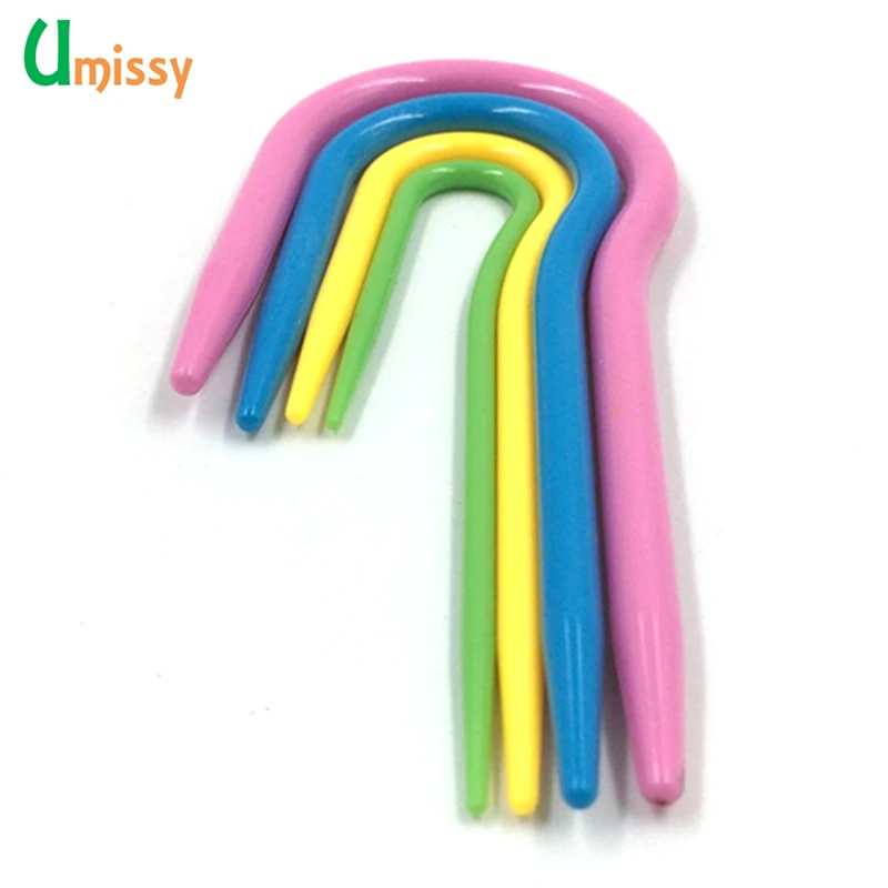 

High quality Scarves sweater Knitting Needles U-shaped curved needle export Knitting twist pin plastic twist-pin Weave tool