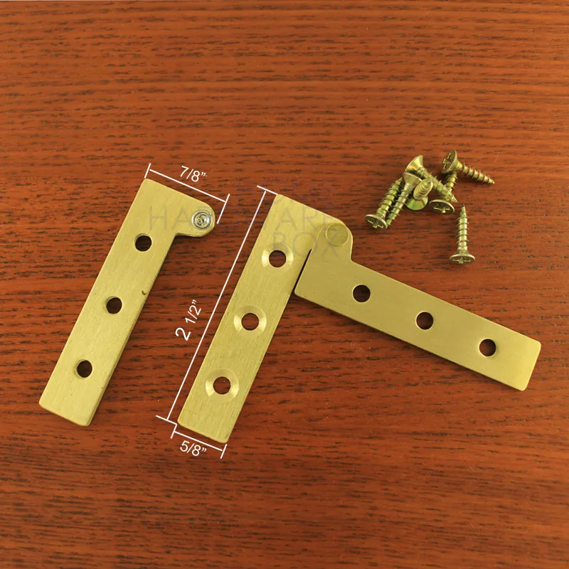 one pair offset stainless steel brass color pivot hingein Door Hinges