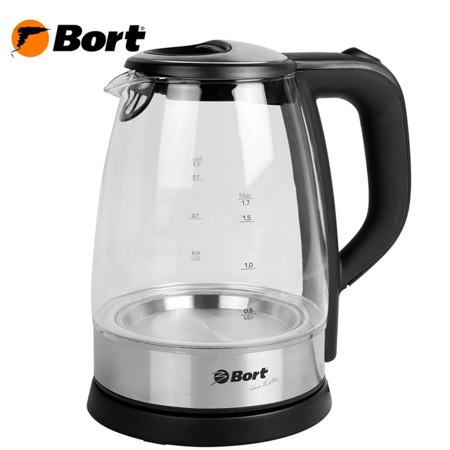 Чайник электрический Bort BWK-2017G (Мощность 2000 Вт, подсветка, объем 1.7л., защита от перегрева)