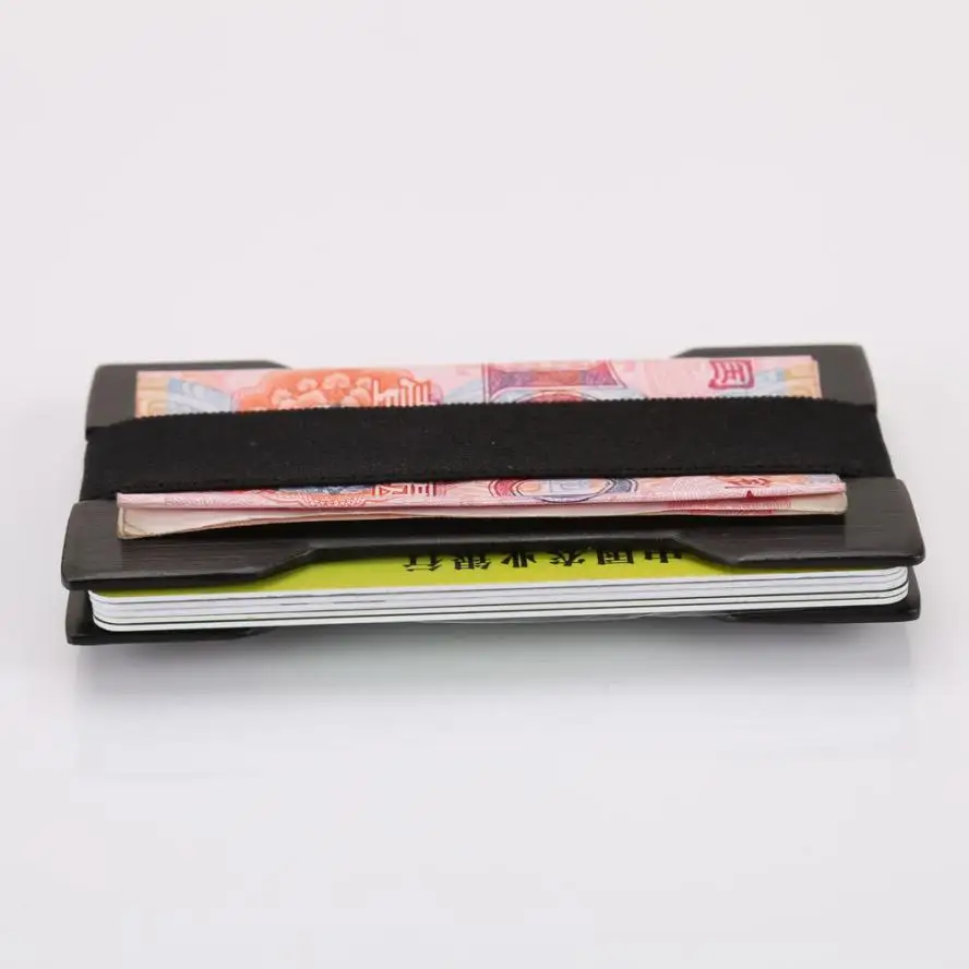 Мужской металлический кошелек, кредитный алюминиевый кошелек для денег с блокировкой, кошелек для кредитных карт O0521#30
