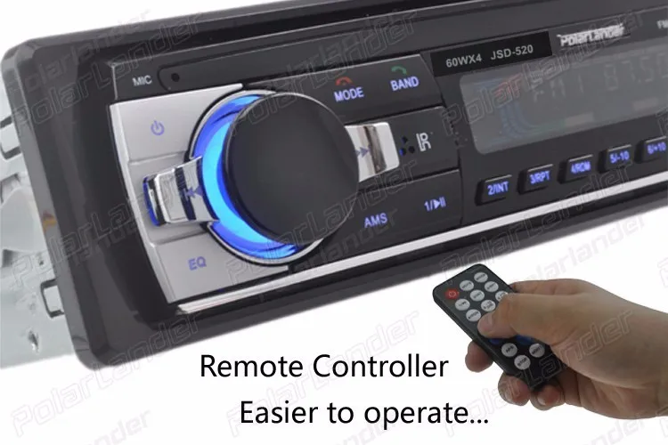 12 В новое автомобильное радио стерео Bluetooth пульт дистанционного управления зарядное устройство телефон USB/SD/AUX-IN mp3-плеер 1 DIN In-Dash аудио JSD520