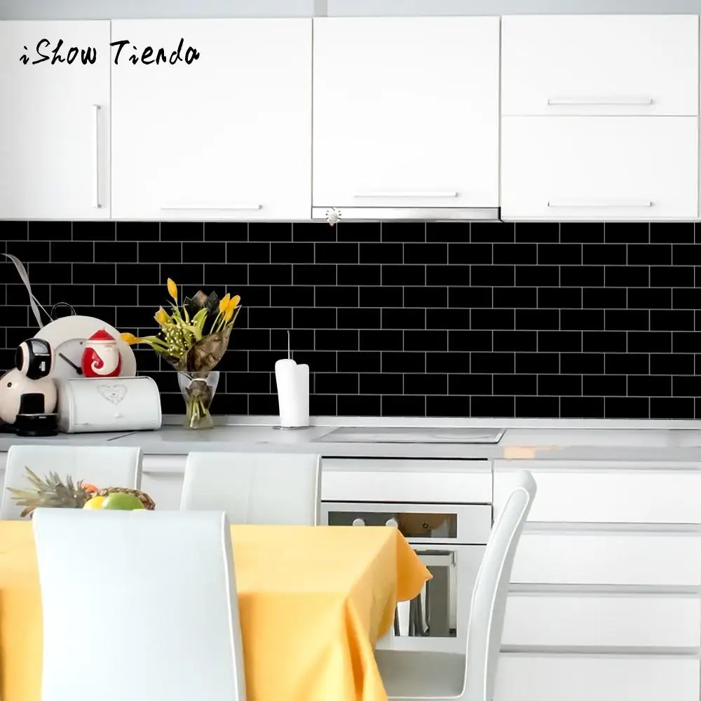 A Roll Black Simple imitation brick wall stickers Wall Decal Sticker