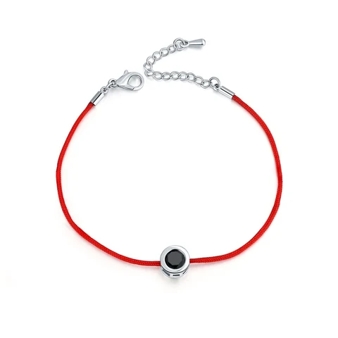 10 Colors Red Rope Bracelet Round 6mm Cubic Zircon Charm Friendship Bracelets & Bangles For Women Wedding Party Jewelry Gift