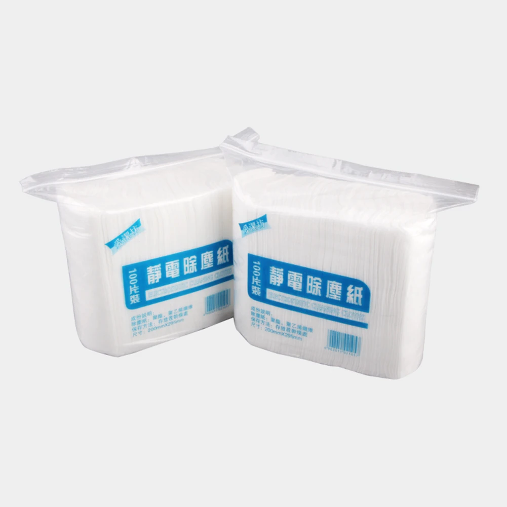 100pcs Disposable Electrostatic Dust Removal Mop Paper Home Cleaning Cloth