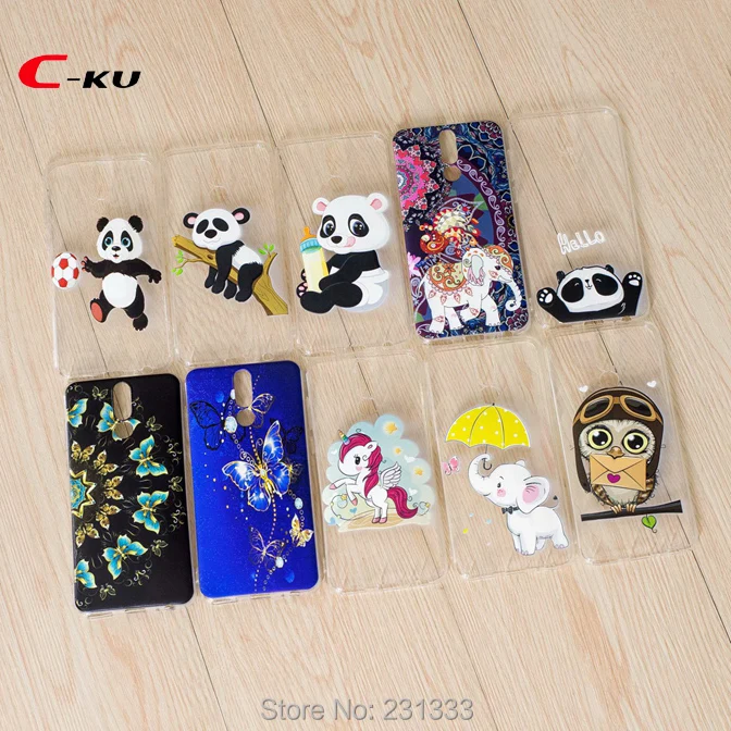 Мягкий ТПУ чехол C ku с 3d рисунком Совы и панды для Huawei MATE 10 LITE P20 PRO P9 MINI Y7 Y6 2017