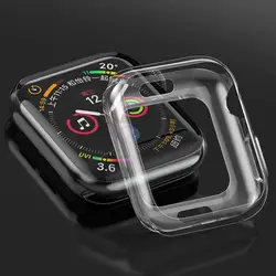 Защитная рамка для Apple Watch Series 4 Чехол мм 40 мм 44 мм прозрачный мягкий TPU бампер чехлы для iWatch ультратонкий защитный чехол