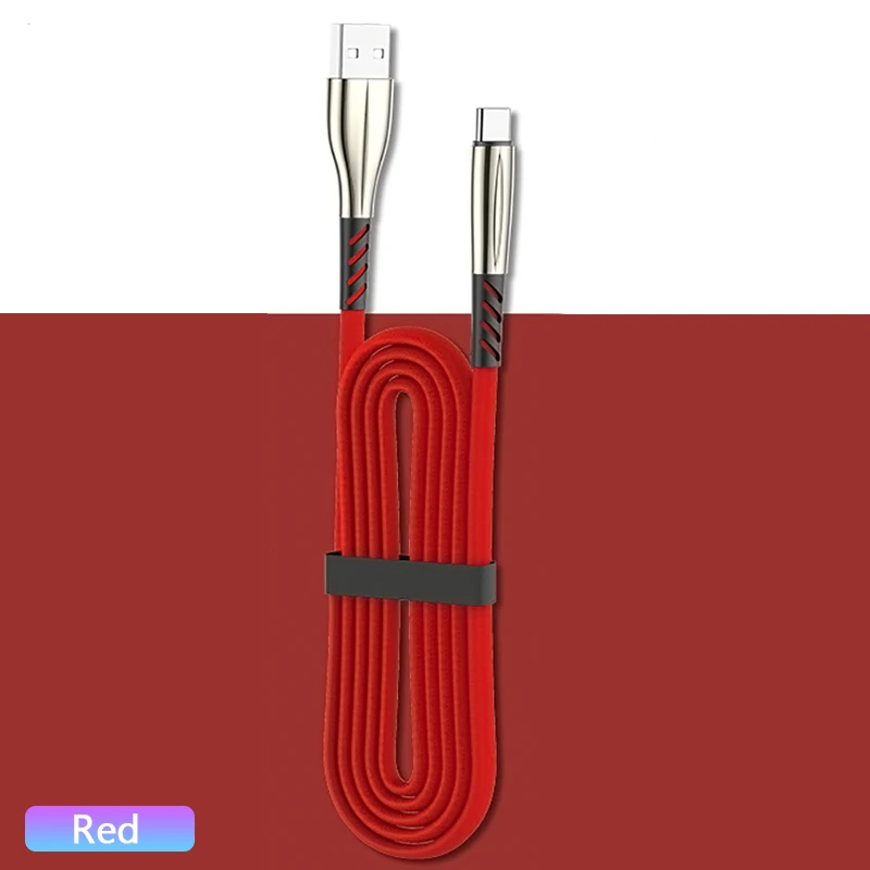 3A USB Type C Cable 0.5m 1m 2m 3m Fast Charging Micro USB C Cable for iPhone Xiaomi Redmi Note 7 Pro Android Mobile Phone Cables - Цвет: Красный