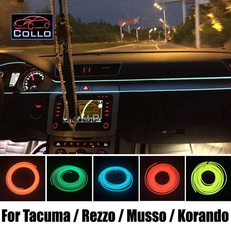 

Easy DIY9M A Set EL Wire / For Daewoo Tacuma / Rezzo / Musso / Korando / Car Romantic Atmosphere Lamp / Console Decorative Strip