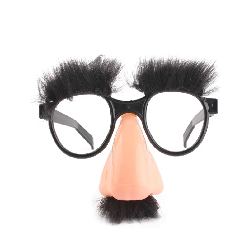 Cute Black Big Nose Funny Glasses New Easter Fake Mask Mustache Eyebrow Halloween Mask Clown Costume Props