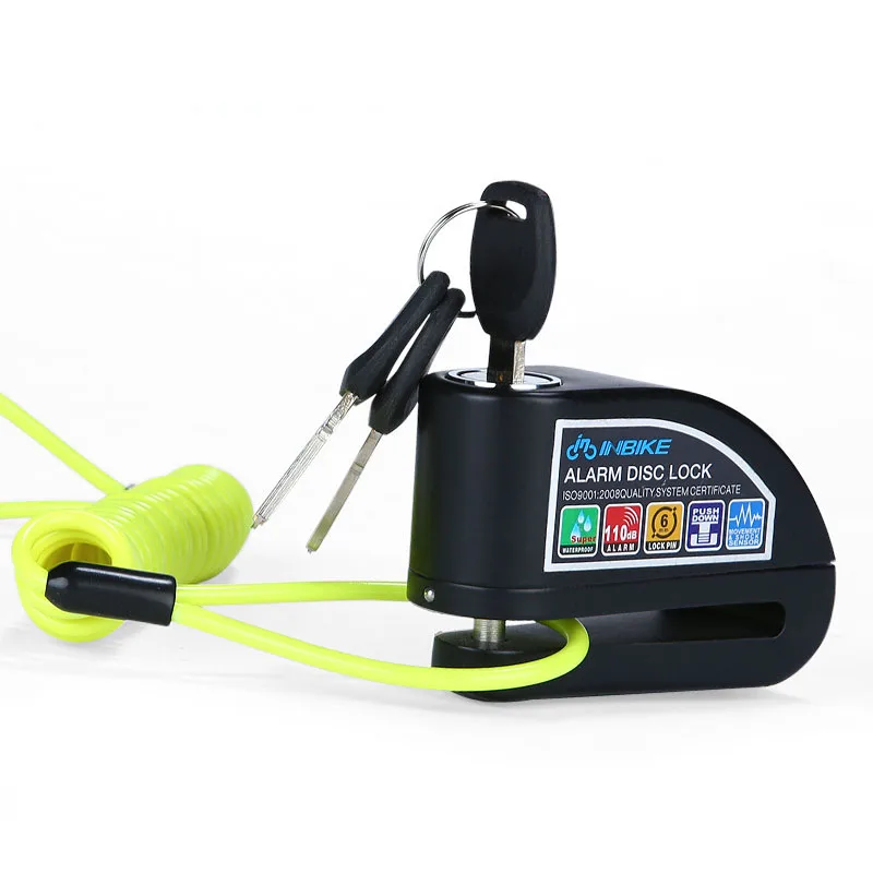 

INBIKE Bike Alarm Disc Lock Electric Disc Brake Lock 110 Decibel Waterproof Anti-theft Electric Security Lock DL16705
