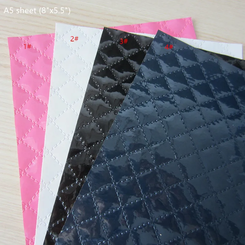

A5 sheet 8"x5.5"(21x15cm) Mirror Gride Faux Leather Sythetic PU leather For craft Sewing bow DIY 1pieces F0202