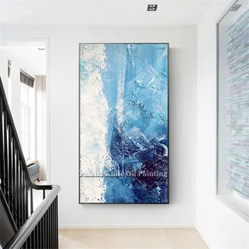 

Canvas painting cuadros decoracion abstract Seascape acrylic blue painting Wall art wall Pictures for living room home decor03