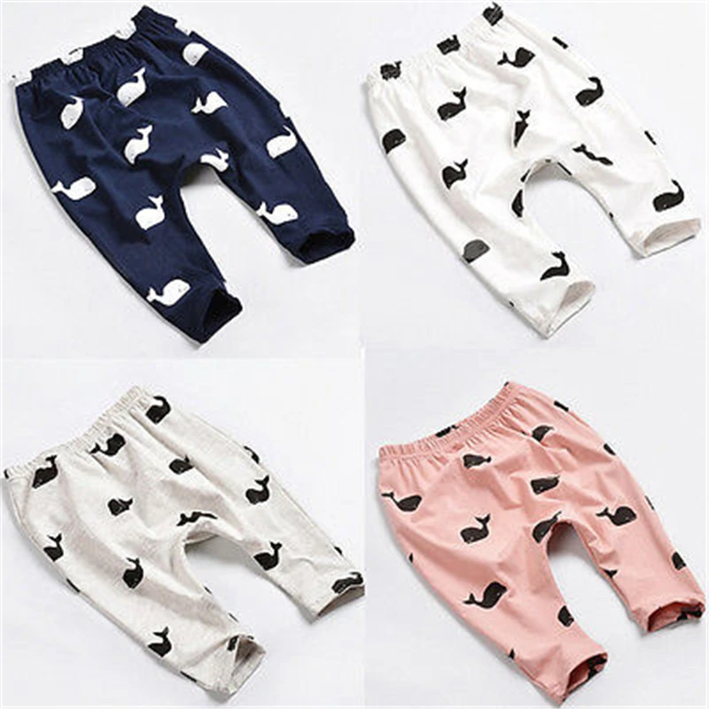 

4 Color!!!1pcs Baby Kids Girls Boys Cute 100% Cotton PP Trousers Kids Autumn Spring Fashion Leggings 2017 New Arrival