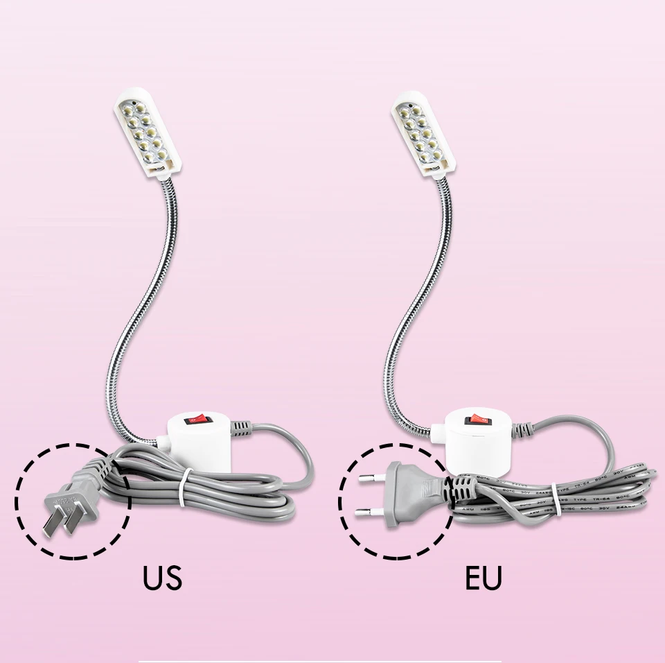 EeeToo светодиодный светильник для швейной машины AC 220 В промышленная портативная светодиодная подсветка для швейной машины энергосберегающая Гибкая Рабочая лампа