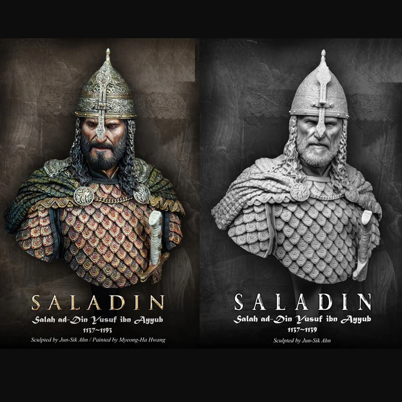 Фигура из полимера SALADIN 1/10 грудь GK тема для ролевых игр без покрытия цвета|figure
