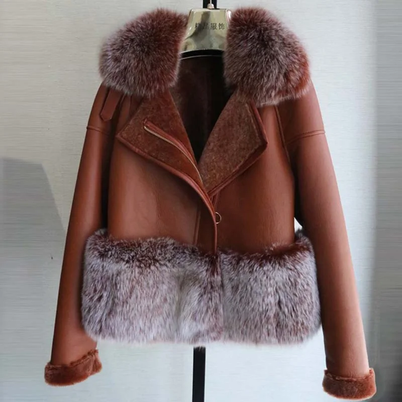 BFFUR Real Fox Fur Coat Winter Coat Women Clothes 2018 New Plus Size Real Fur Down Parka Game Of Thrones Patchwork Solid Casual Coats
