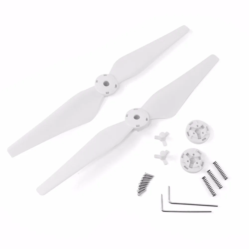 1 пара Upgrate 9450 9450T CW CCW Лопасти пропеллера реквизит для DJI Phantom 4 с базой F19233 белого цвета