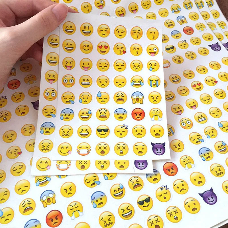 

10 Sheet Emoji Smile Face Diary Stickers Posted It Kawaii Planner Memo Scrapbooking Sticker Stationery Child Toy Stickers