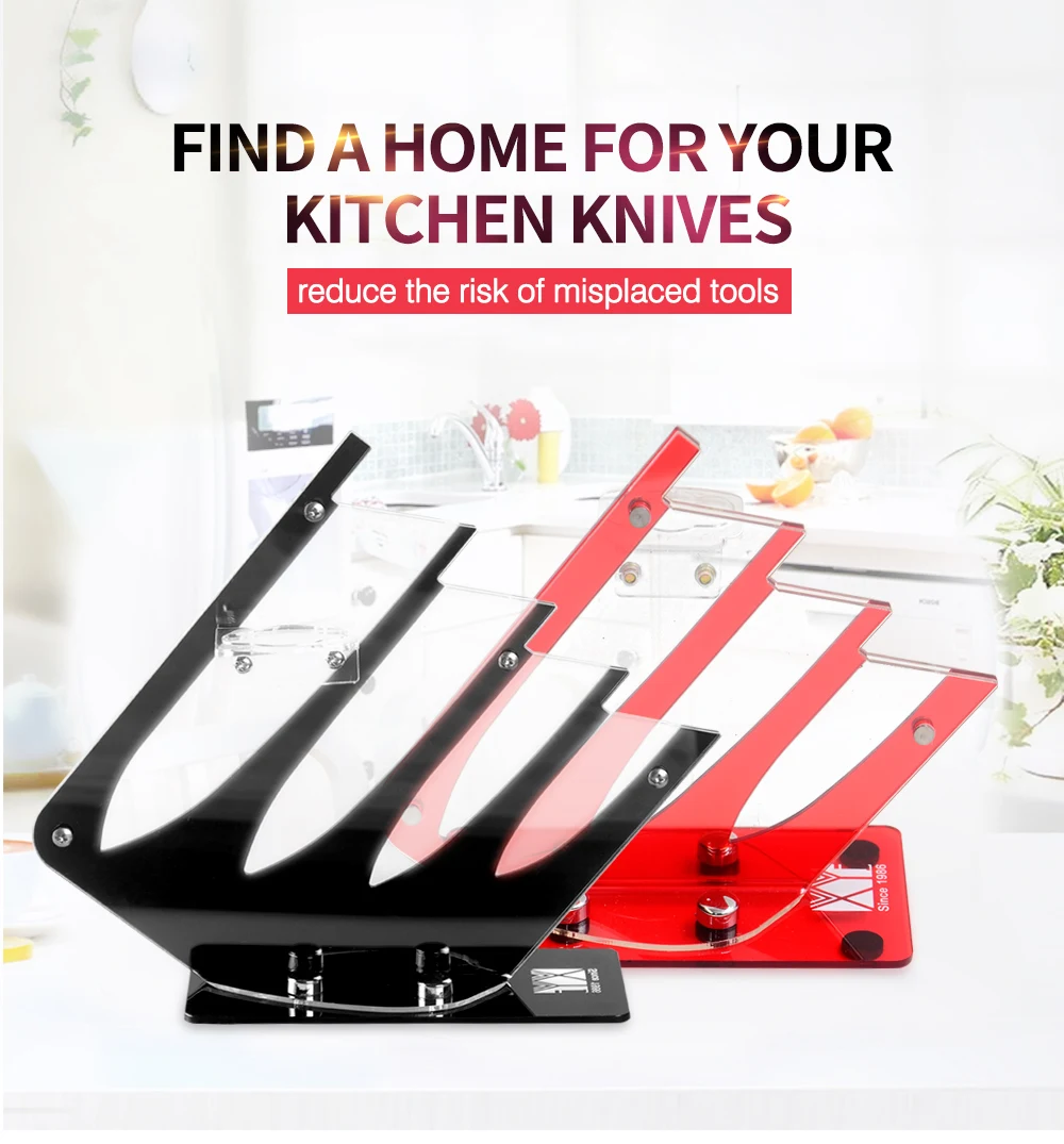 Нож xyj с держателем для кухонных ножей, подставка для хранения, пластиковый красный черный кухонный нож, подставка для керамических кухонных ножей, инструменты