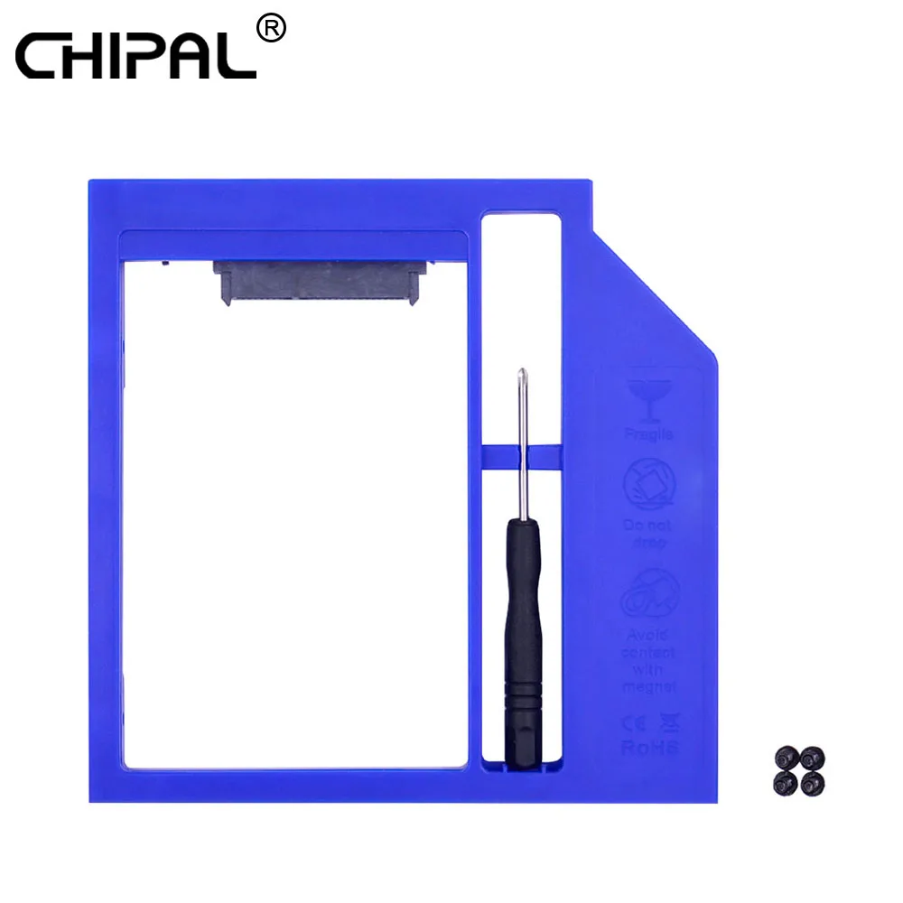 

CHIPAL Foxconn Chip SATA 3.0 2nd HDD Caddy 9mm 9.5mm for 2.5" 2T SSD Case Hard Disk Drive Enclosure for Notebook CD-ROM Optibay
