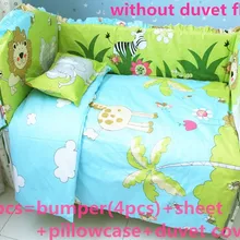 Промо-акция! 6/7 шт комплект детского постельного белья, хлопок детские постельное белье с персонажами из мультфильмов детская кроватка, набор, 120*60/120*70 см