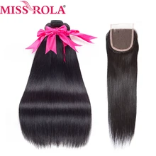Miss Rola Pre colored Brazilian font b Hair b font Straight 100 Human font b Hair