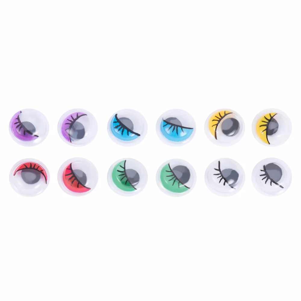 1 Box Plastic Wiggle Googly Eyes Buttons Scrapbooking Crafts Toy
