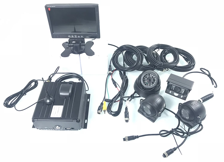 Monitor de Kit de Monitoramento Gravador de Condução de Visão Telefone do Computador Guindaste Ônibus Escolar Caminhão Gps 4 Estrada Disco Rígido Noturna hd Remoto - 3g 12 Cheap Câmera multiângulo automotiva