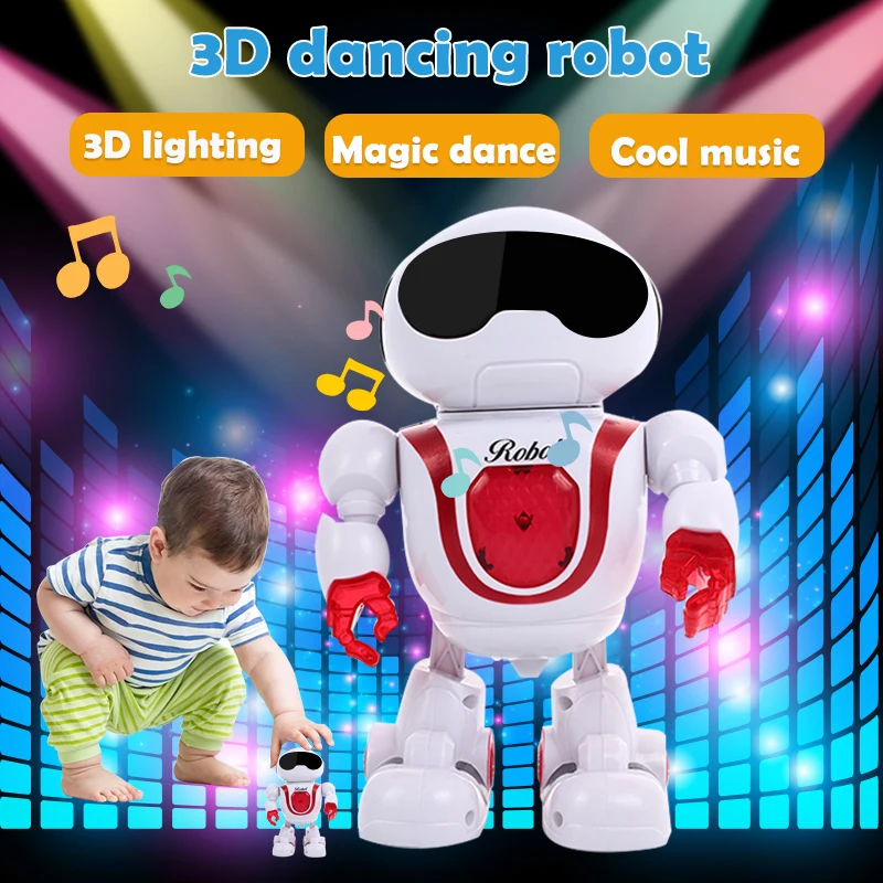 Music Robot Dancing Robot Music Kid Entertainment Decorate LED Robot Toy Electric Gift Electronic Toy Educational Toys