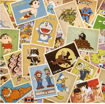 

32pcs/lot NEW old memory cartoon comic post card set greeting gift cards