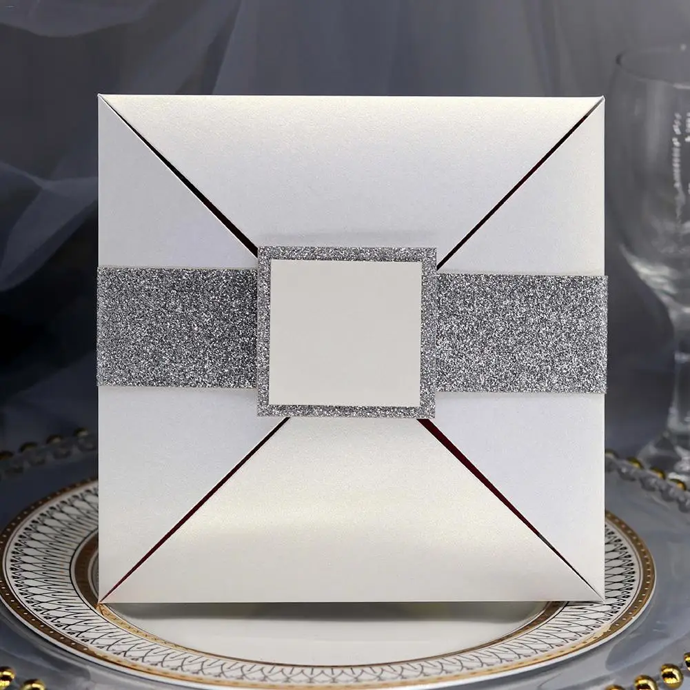  10PCS Business Annual Invitation Card Simple Wedding Decoration Invitation Greeting Cards With Gird - 33027265406