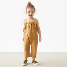 Летние Комбинезоны для маленьких девочек; комбинезон для маленьких девочек; s комбидресс; шаровары; брюки