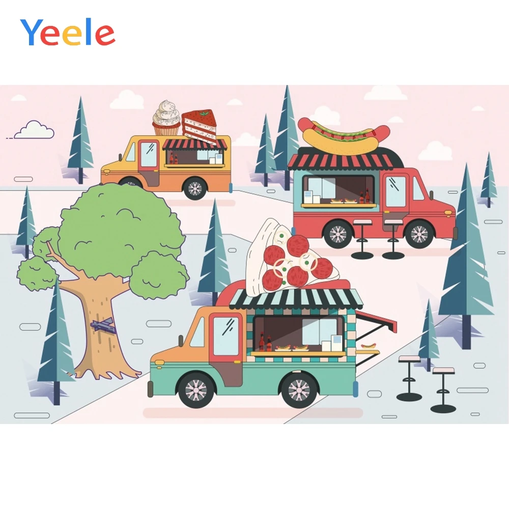 

Yeele Photocall Food Street Sweet Sandwich Room Decor Photography Backdrop Personalized Photographic Background For Photo Studio