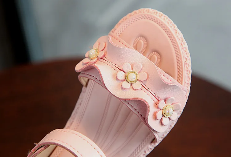 JUSTSL/сандалии для девочек; Новинка года; летняя модная детская обувь принцессы; модная пляжная обувь для маленьких девочек; Размеры 26-30