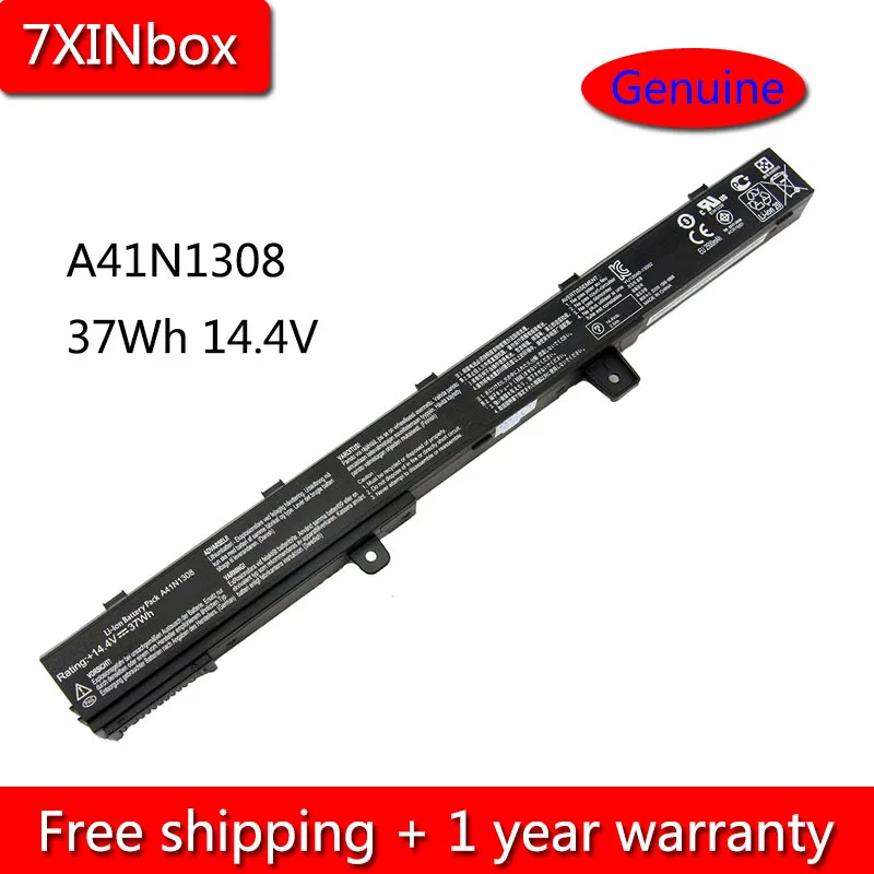 7XINbox 37Wh 14 4 V оригинальный A41N1308 A31N1319 Аккумулятор для ноутбука Asus X451 X551 X451CA X551C X551M