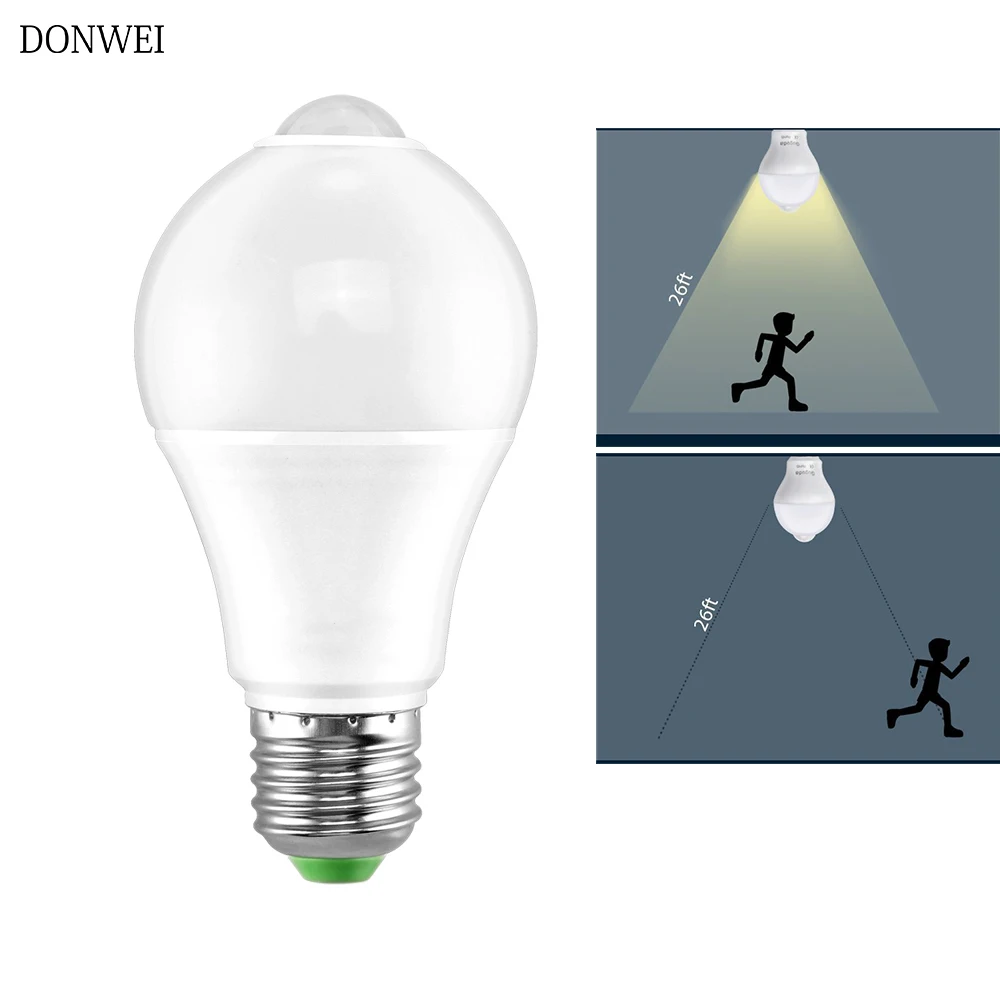

LED PIR Motion Sensor Lamp E27 10W AC 85-265V Led Bulb Auto Smart Led PIR Detection Led Infrared Body Motion Sensor Light