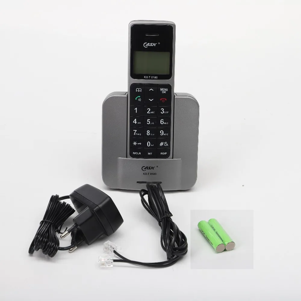 Русский Английский язык цифровой беспроводной телефон с динамиком Mute Alarm lcd подсветка домашний стационарный беспроводной телефон синий