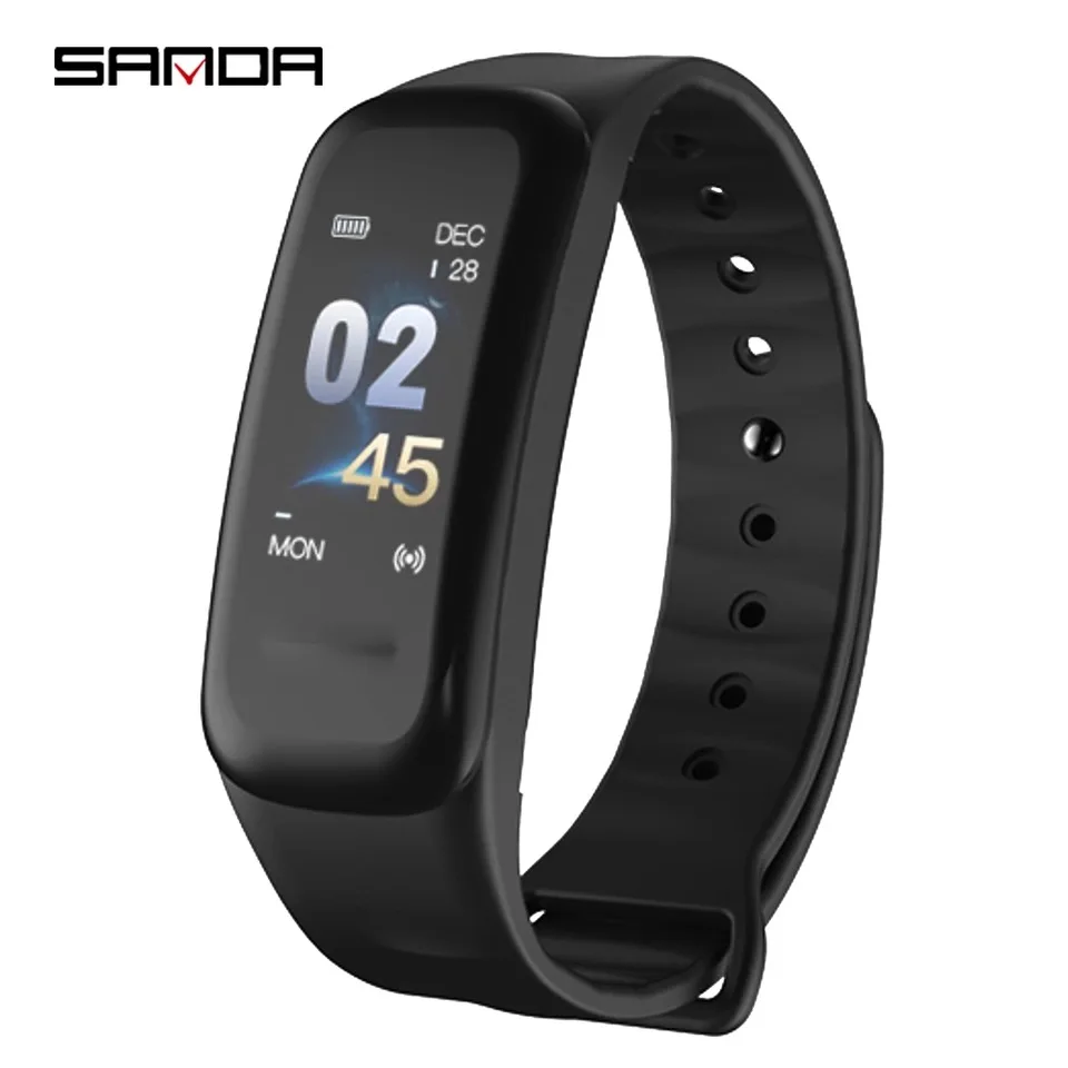 

SANDA Smart Wristband Color Screen watch Continuous Heart Rate Monitor Health Fitness Tracker Smart Band Call Reminder C1P