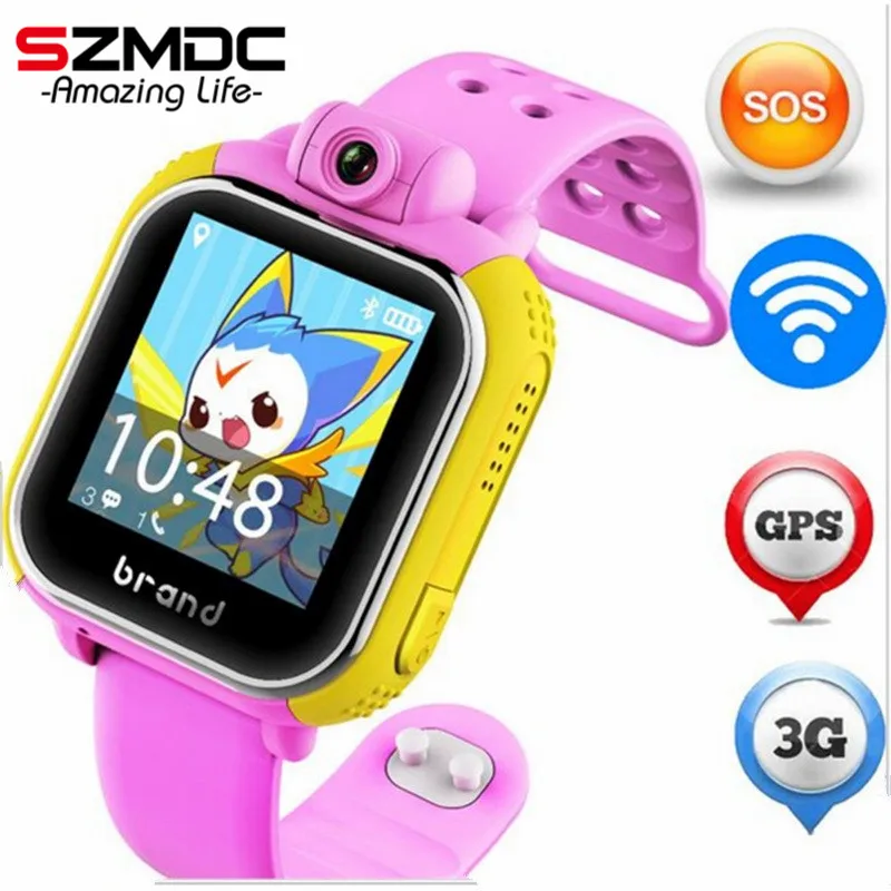 

original JM13 3G Smart Watch Camera GPS LBS WIFI Kids Wristwatch SOS Monitor Tracker Alarm For IOS Android smartwatch pk q90 Q50