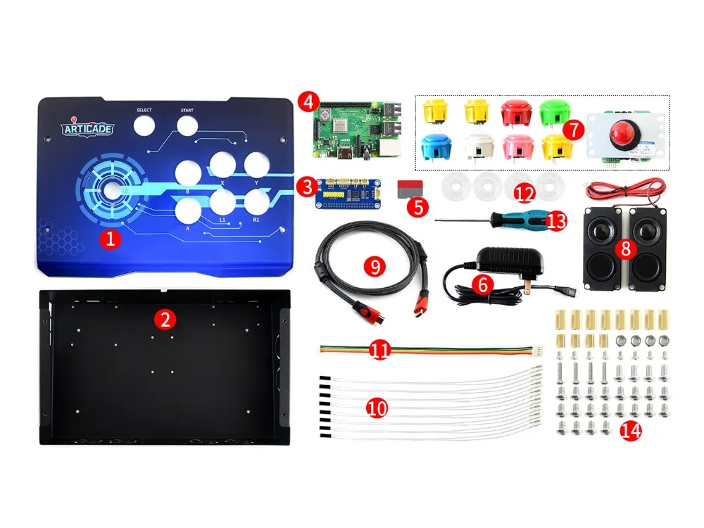Игровая приставка Raspberry Pi 3B + контроллер с поддержкой RetroPie KODI HDMI / USB/Ethernet