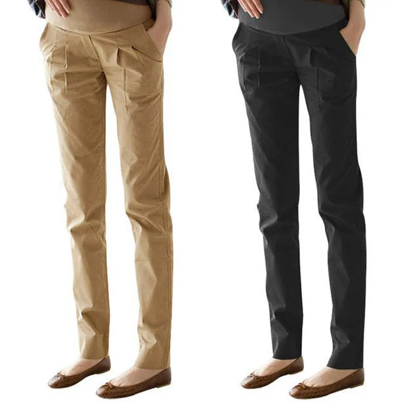 

2019 Autumn Cotton Maternity Pants For Pregnant Women Clothes Trousers Pregnancy Pants Maternity Clothing Elastic Waist Pants