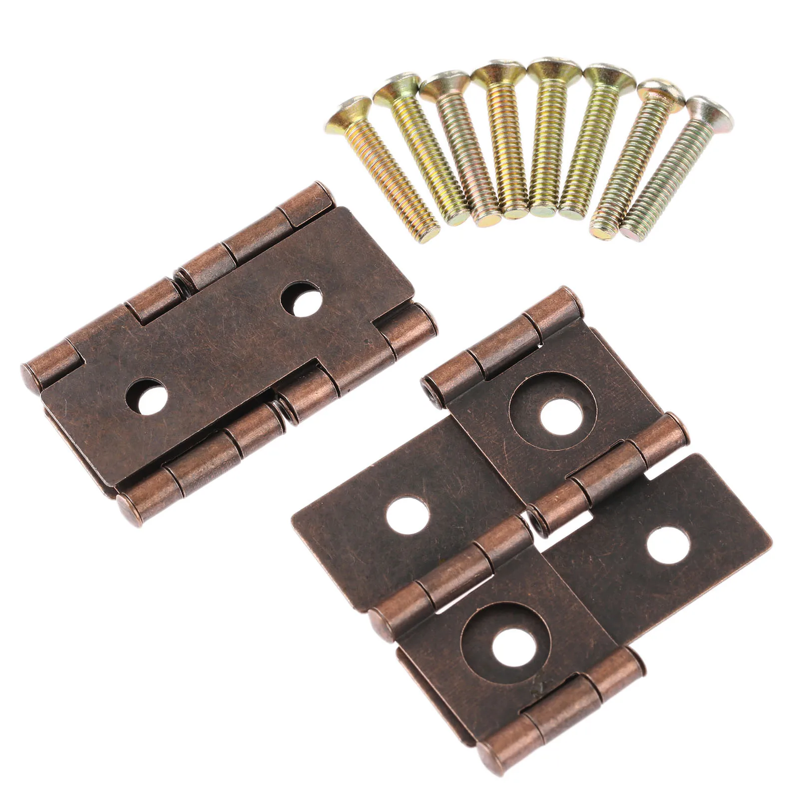 

2Pcs Furniture Hinges Cabinet Drawer Jewellery Box Hinge Door Decorative Hinges Furniture Hardware 180 Degree Rotation 45*42mm
