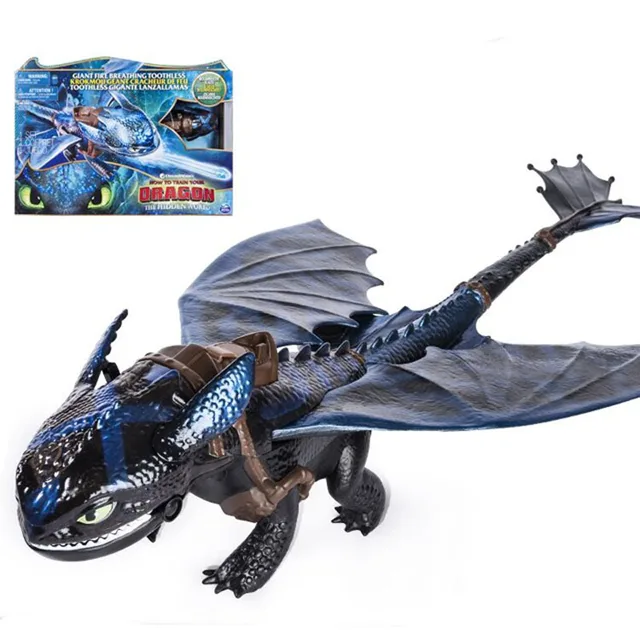 Genuine How to Train Your Dragon 3 giant breathing Toothless Action
