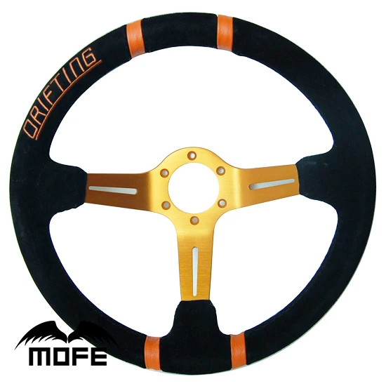 

MOFE Original Logo Universal 350mm Suede Leather Deep Corn Steering Wheel
