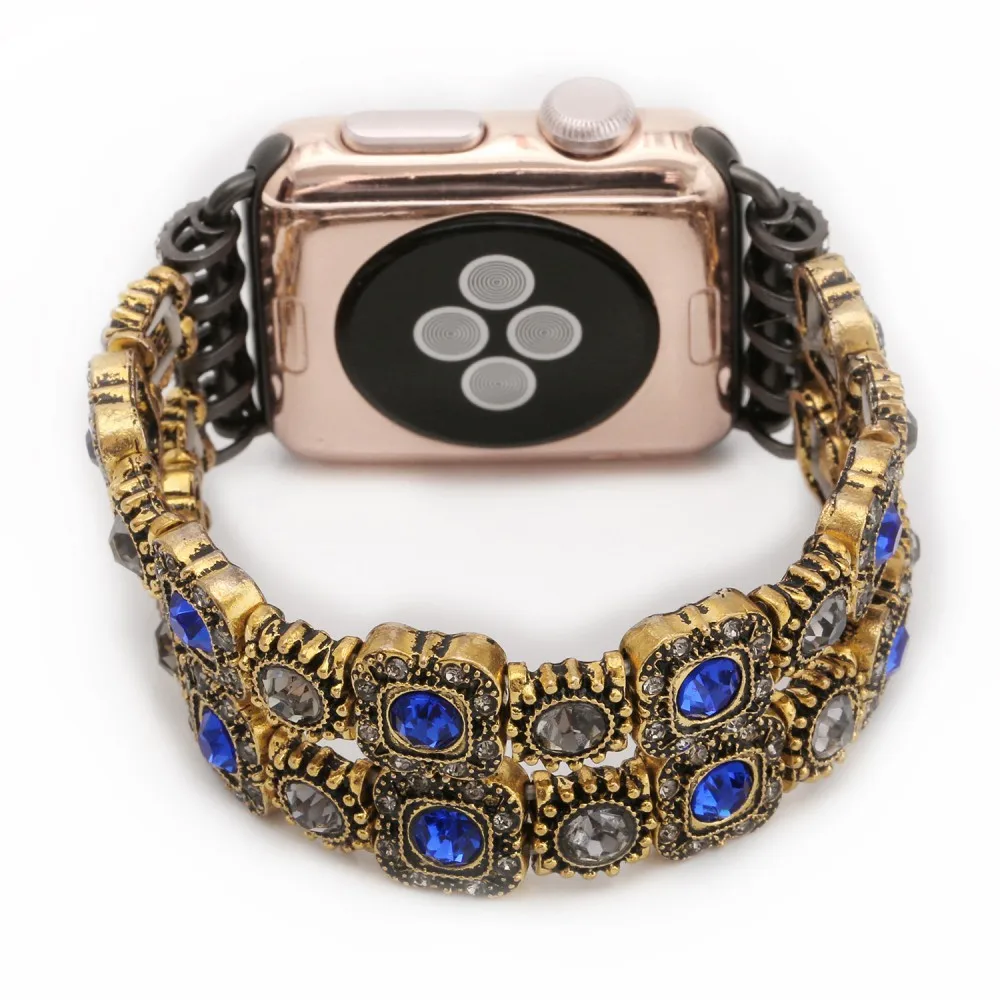 Натуральный агат тянущийся браслет для Apple Watch женская мода ювелирное изделие